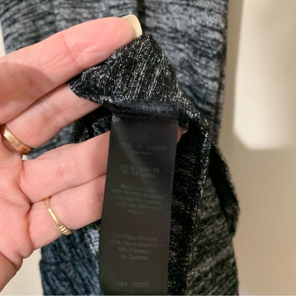 - Rag And Bone Open Back Twist Heathered Gray/Bla… - image 5